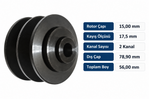 Biesey İş Makinesi Alternatör Sabit Kasnağı Çift Kanallı 993047 AKS93047