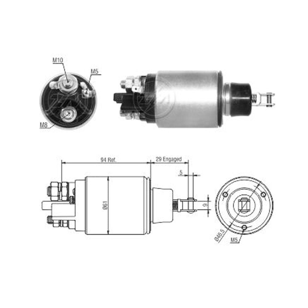 ZM 825 Marş Otomatiği 12V Case / New Holland / Valtra