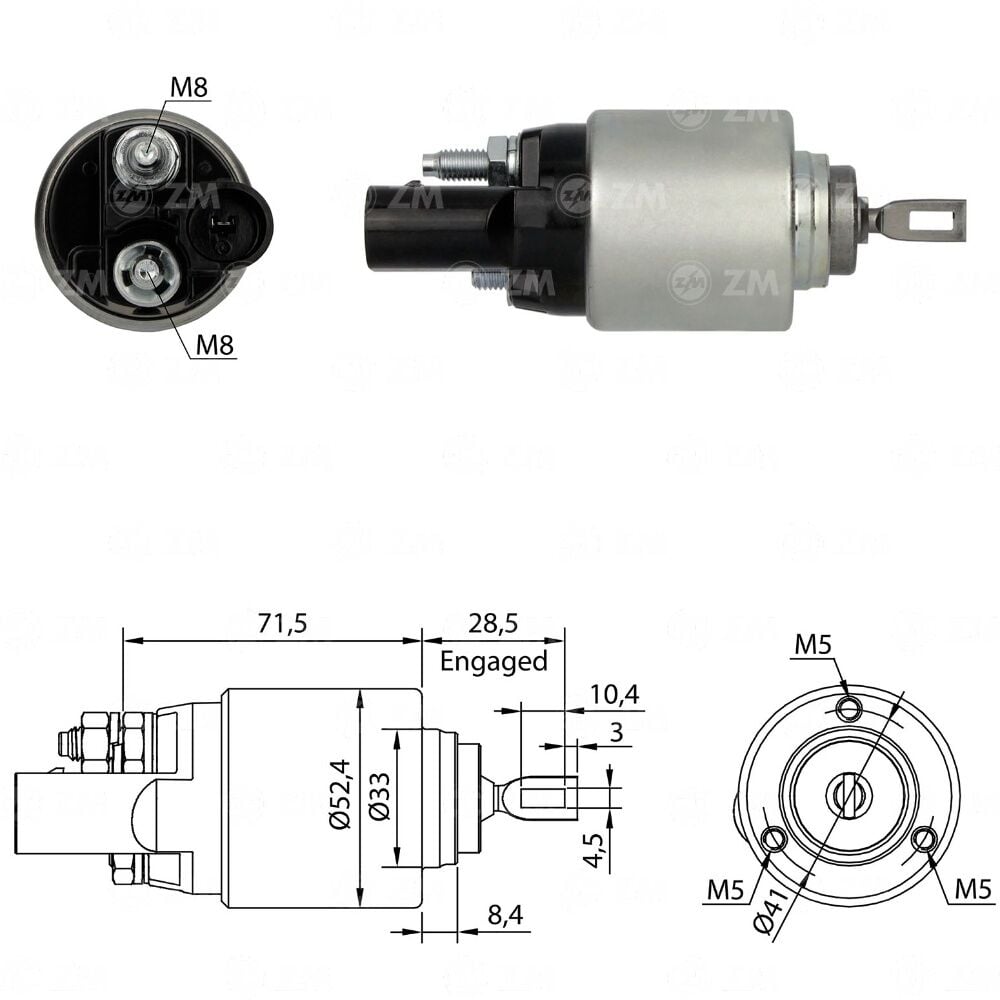 ZM 8381 Marş Otomatiği 12V Audi A3 - TT / Seat / Skoda / Volkswagen