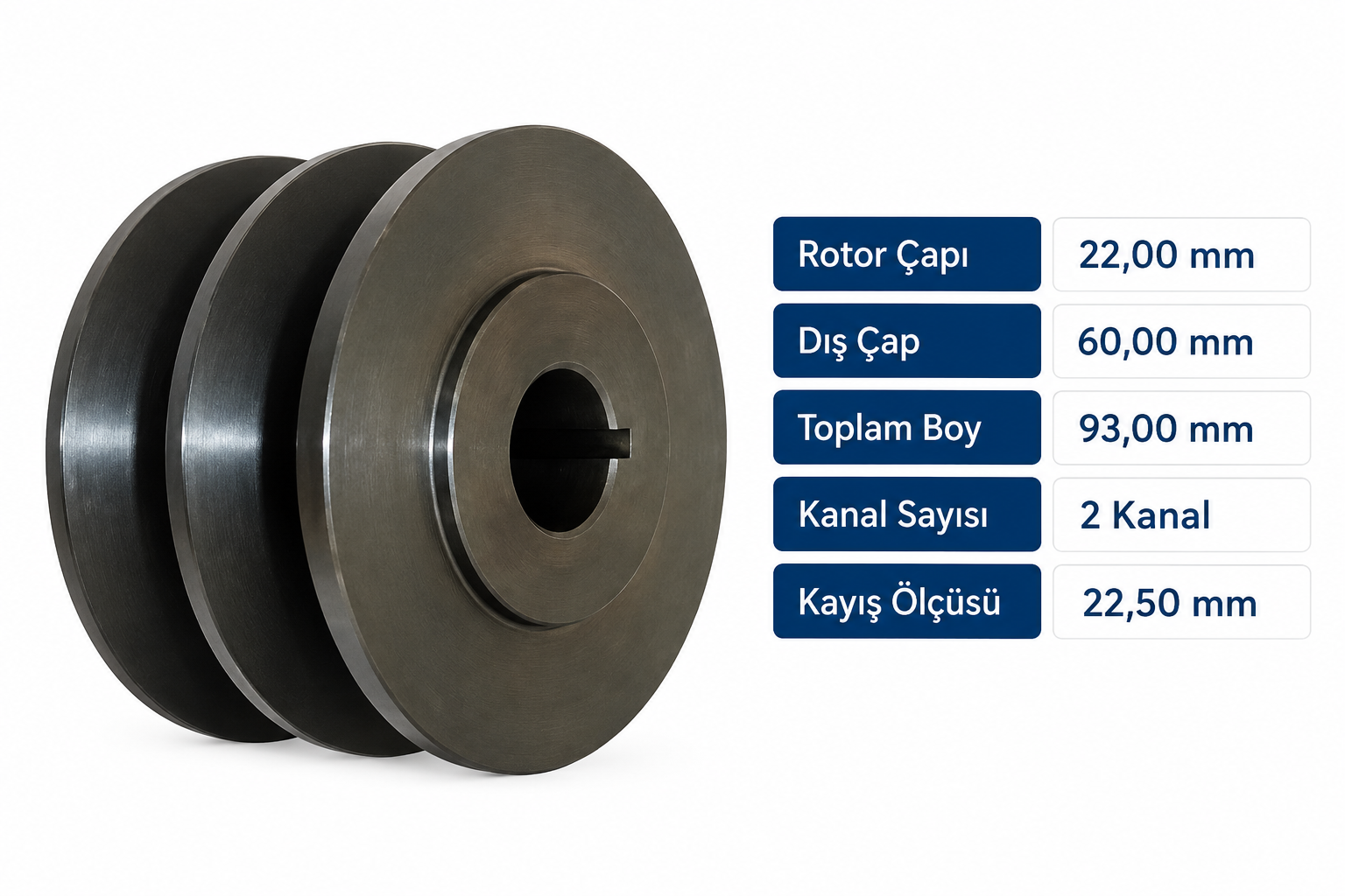 Biesey ASK93037 Alternatör Sabit Kasnak 993037 İş Makinası CAT 950 - 955 Çiftli