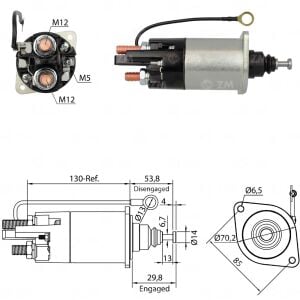 ZM 841 Marş Otomatiği 12V 39MT Mercedes-Benz / Volvo / Cummins (SDE-0841)