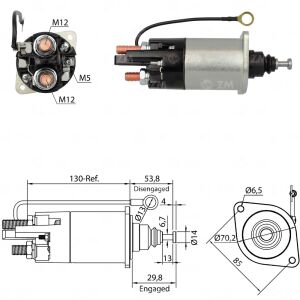 ZM 841 Marş Otomatiği 12V 39MT Mercedes-Benz / Volvo / Cummins (SDE-0841)