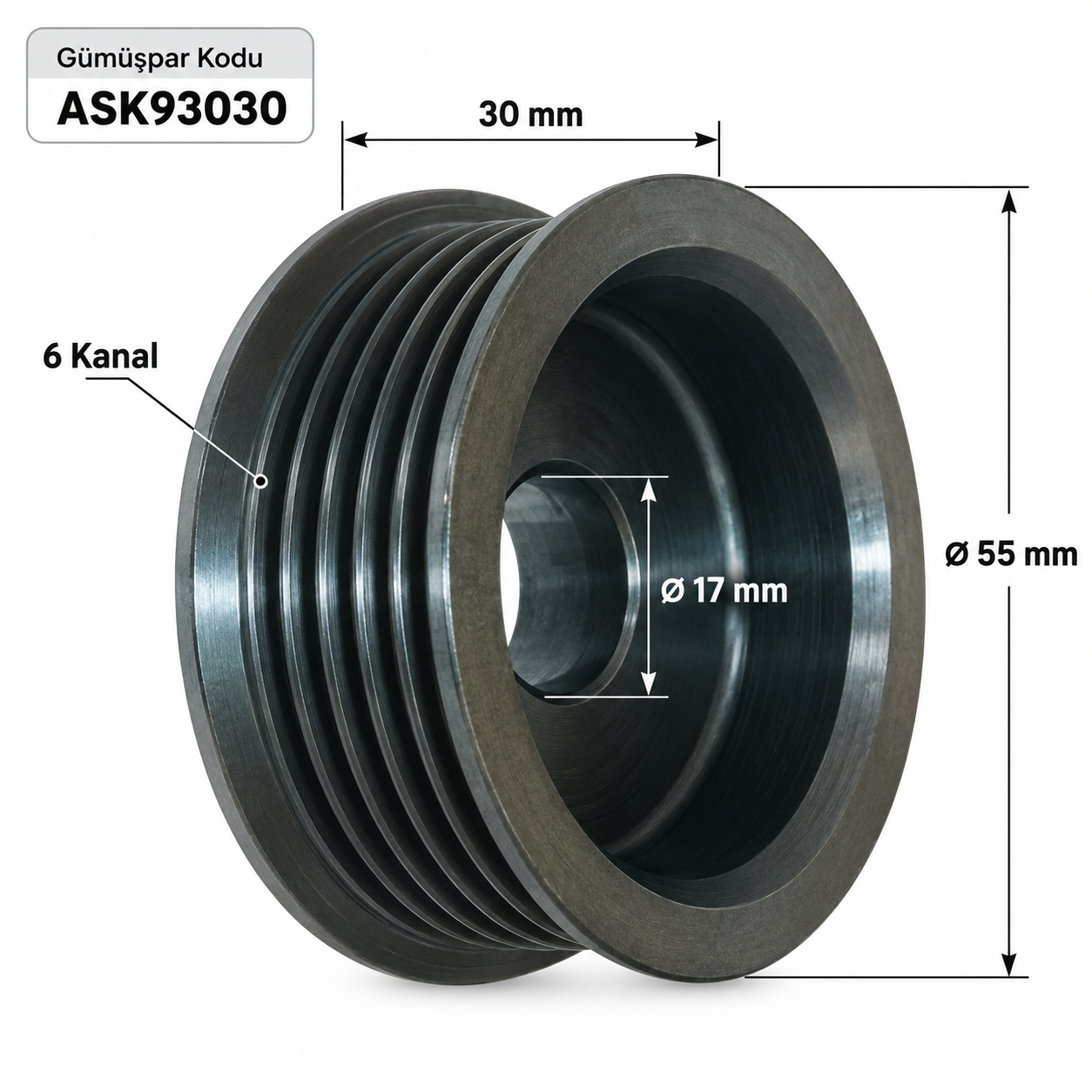 Biesey AS393030 Fiat Albea Opel Corsa 1.2 Benzinli Alternatör Sabit Kasnağı 993030