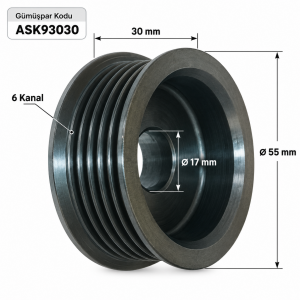 Biesey AS393030 Fiat Albea Opel Corsa 1.2 Benzinli Alternatör Sabit Kasnağı 993030