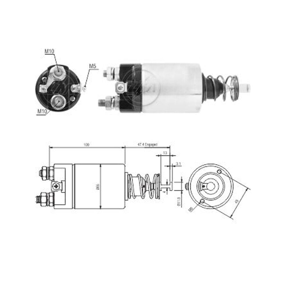 ZM 856 Marş Otomatiği 24V Hino Kamyon - İş Makinası