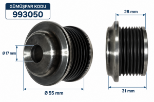 Biesey ASK93050 Lada Vega Alternatör Sabit Kasnağı 993050
