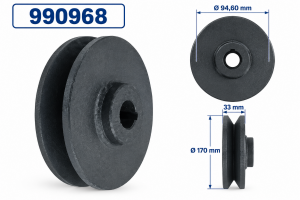 Biesey ASK990968 Büyük Tekli Alternatör Sabit Kasnağı 17x94,60x33 mm 990968