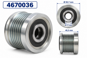 Biesey 4670036 Audi A4 A6 Alternatör Rulmanlı Kasnağı 6 Kanal LUK 535003610