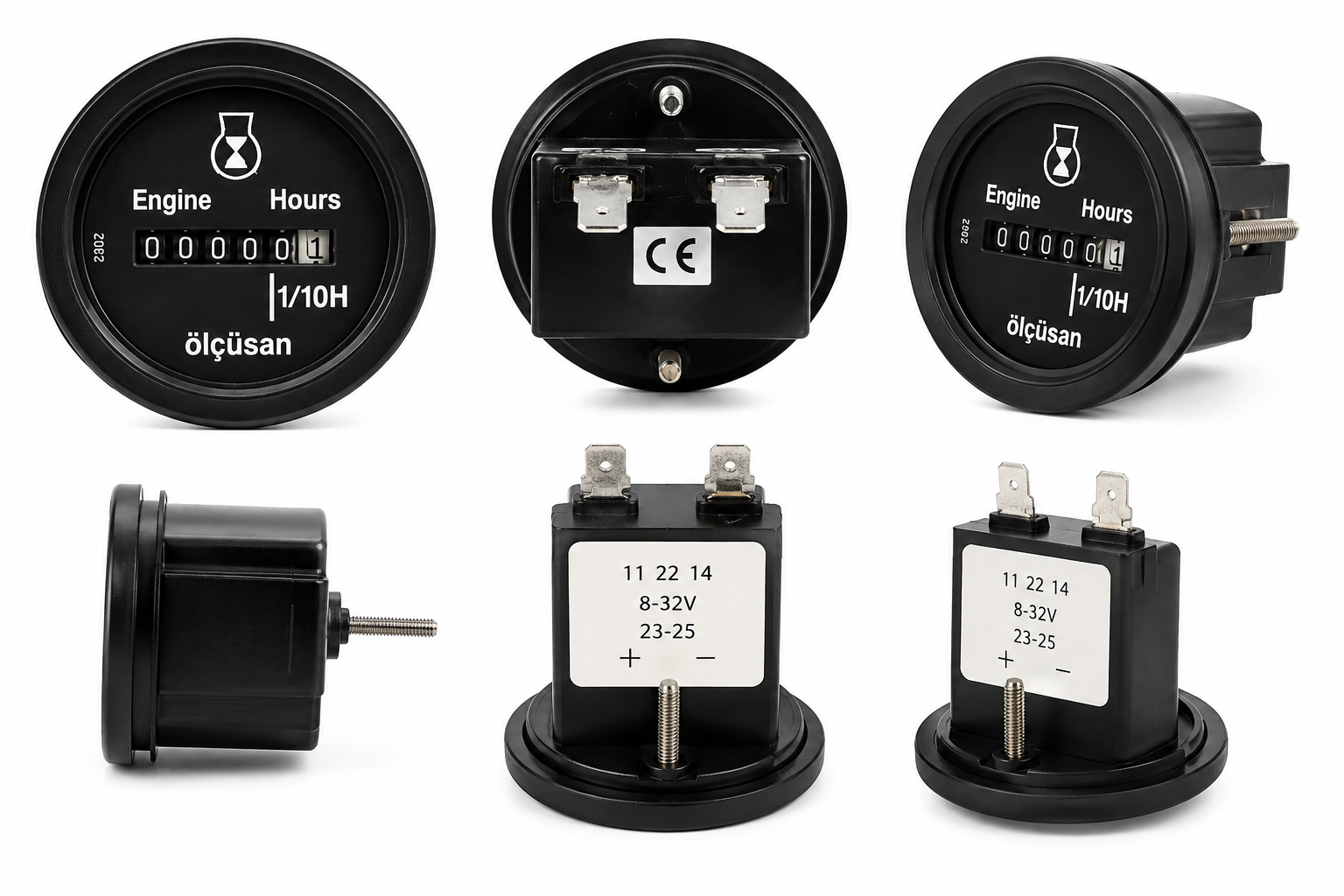 Ölçüsan 112214 Motor Çalışma Saati (Ø 52 Mm, 8-32V)