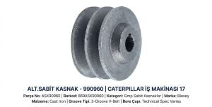 Biesey ASK90960 İş Makinesi Alternatör Sabit Kasnağı Çift V Kanallı 990960