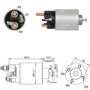 ZM 6993 Marş Otomatiği 12V Civatalı M0T86181