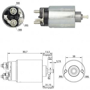 ZM 1761 Marş Otomatiği 12V Civatalı F3RZ11390A / F78Z11390AA