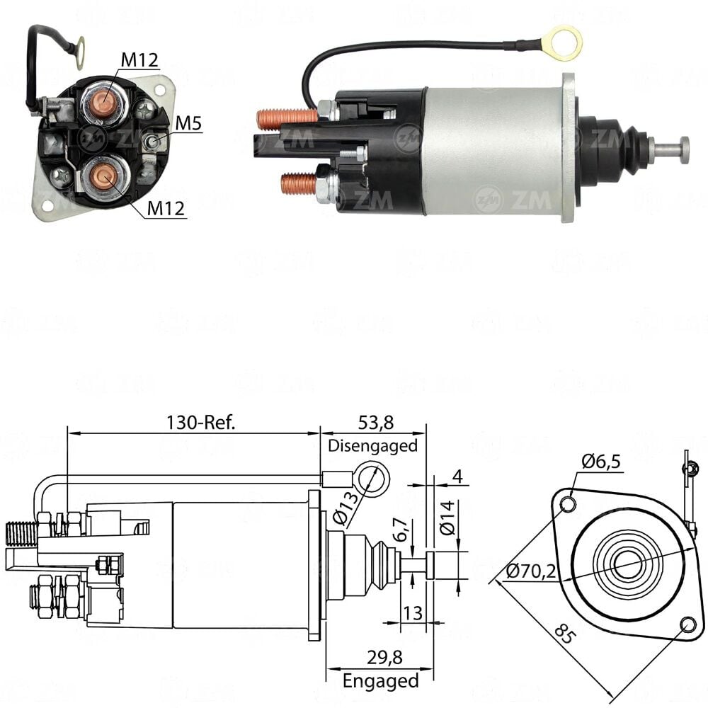 ZM 1841 Marş Otomatiği 24V 39MT Kulaklı 10511409