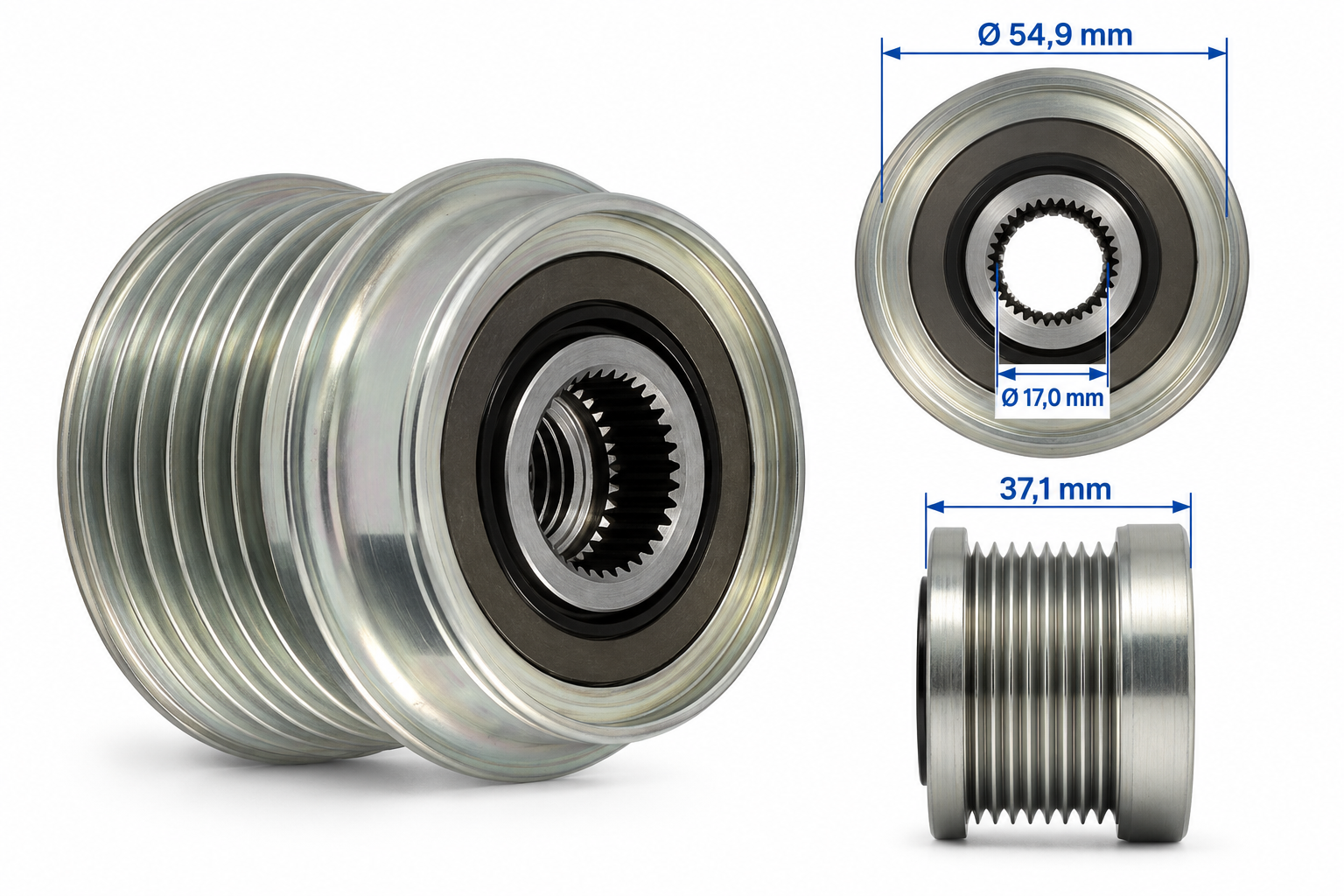 Biesey 4670172 Alternatör Debriyaj Kasnağı Opel Astra - Signum - Vectra - Zafira - Saab 9-3 - Vauxhall