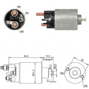 ZM 2993 Marş Otomatiği 12V 9160556 / 9198664 Opel Movano Renault Master