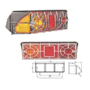 Süper 240 Plus Stop Sinyal Lambası Krom Kafesli Sol - 201005-KLH