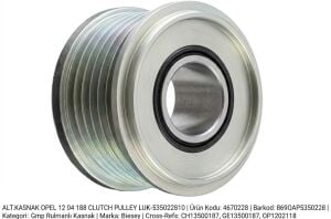 Biesey 4670228 Alternatör Debriyaj Kasnağı Opel 12 04 188 0228