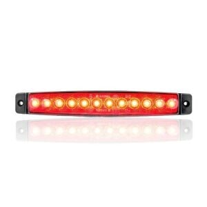 Sanel 12V Üniversal Parmak 12 Led Basamak Kırmızı SBC12R12