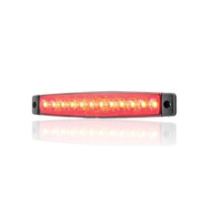 Sanel 12V Üniversal Parmak 12 Led Basamak Kırmızı SBC12R12