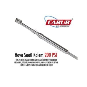 Carub BR 245 03 12 Metal Büyük Lastik Hava Basınç Ölçer 208 Tip 200 PSI