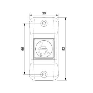 Sanel Buton Gri Zemin  Mavi Düğme Düz Tip Yüzey Montaj Stop İşareti SSB860