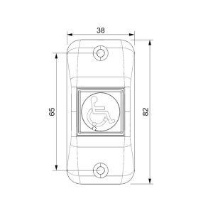 Sanel Buton Gri Zemin  Mavi Düğme Düz Tip Yüzey Montaj Stop İşareti SSB860