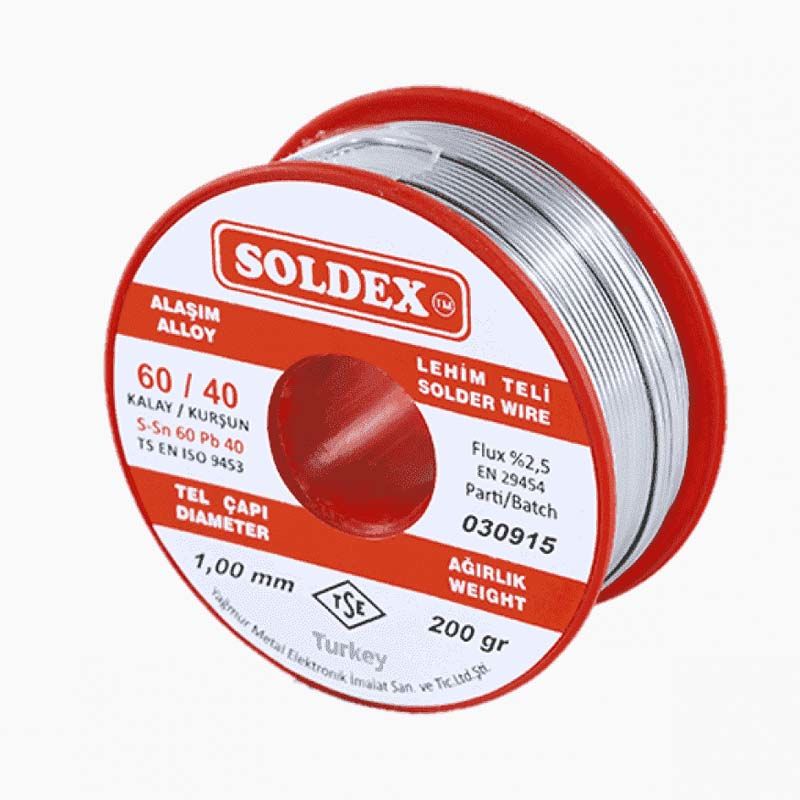 Lehim Teli Kurşunlu SN 60 PB 40 1,00mm 200Gr 60/40