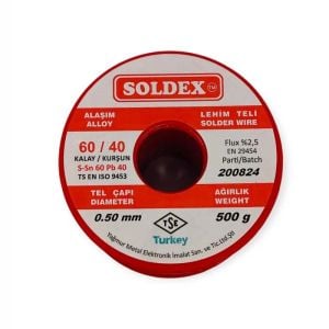 Lehim Teli Kurşunlu SN 60 PB 40 0,5mm 500 Gr 60/40