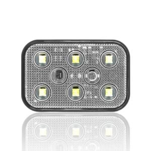 Sanel 12V Universal Kare 6 Led Dış Makan Uyumlu Beyaz SBD12W6