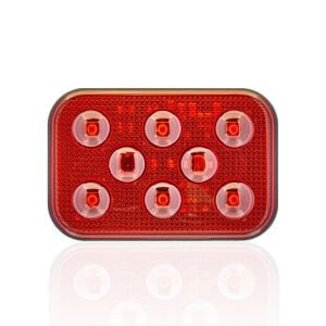 Sanel 24V Universal Kare 6 Led Dış Makan Uyumlu Kırımızı SBD24R6