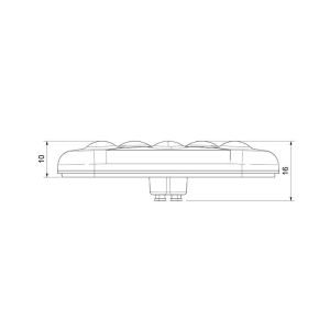Sanel Animasyonlu 12 - 24V Universal Kare 6 Led Dış Mekan Uyumlu Mavi SBDF6B