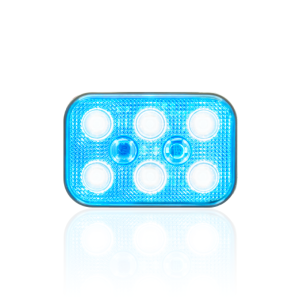 Sanel Animasyonlu 12 - 24V Universal Kare 6 Led Dış Mekan Uyumlu Mavi SBDF6B