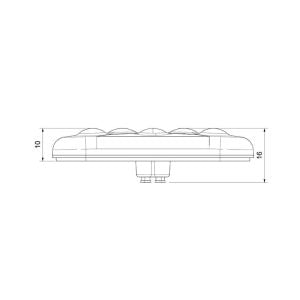Sanel Animasyonlu 12 - 24V Universal Kare 6 Led Dış Mekan Uyumlu Kırmızı SBDF6R