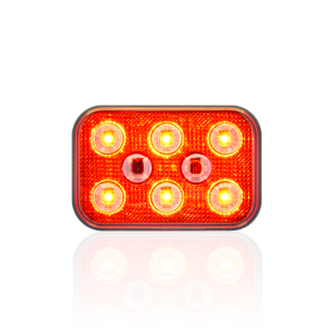 Sanel Animasyonlu 12 - 24V Universal Kare 6 Led Dış Mekan Uyumlu Kırmızı SBDF6R