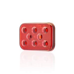 Sanel Animasyonlu 12 - 24V Universal Kare 6 Led Dış Mekan Uyumlu Kırmızı SBDF6R