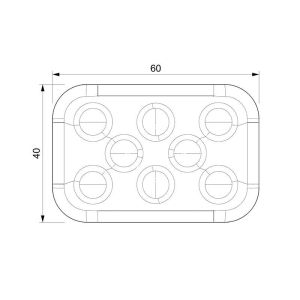 Sanel Animasyonlu 12-24V Universal Kare 6 Led Dış Mekan Uyumlu Beyaz SBDF6W