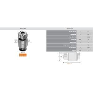 Zen 0188 Marş Dişlisi 11 Diş 40Mt-42Mt Prestolite / Clark / Case / Cummins Marine