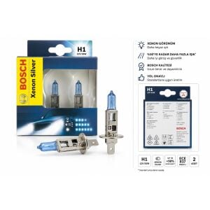 Bosch 1987301080 H1 Xenon Silver 12V 55W Halojen Far Ampulü – 2'li Set