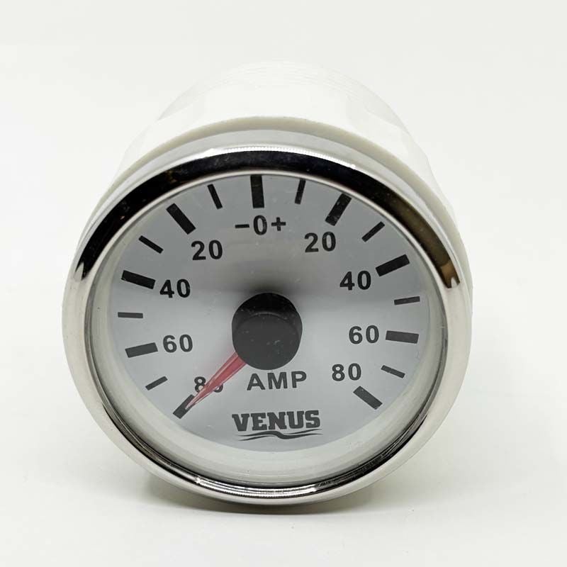 Marin Tip Ampermetre Beyaz Göstergeli + - 80 Amp