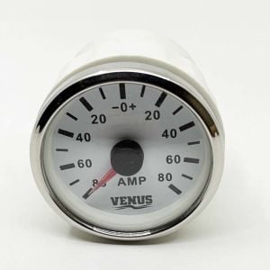 Marin Tip Ampermetre Beyaz Göstergeli + - 80 Amp