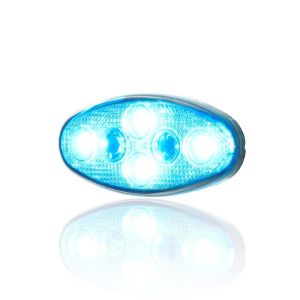 Sanel Animasyonlu 12-24V Universal Elips 4 Led Dış Makan Uyumlu Mavi SBEF4B