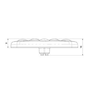 Sanel Animasyonlu 12-24V Universal Elips 4 Led Dış Makan Uyumlu Mavi SBEF4B