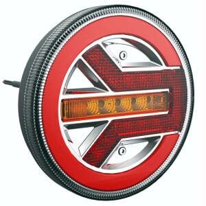 Led Yuvarlak 3 Fonksiyonlu Stop-Sinyal-Park Lambası 10-30V E9 Belgeli Sol