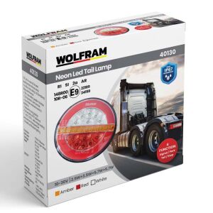 Led Yuvarlak 4 Fonksiyonlu Stop-Sinyal-Park Lambası 10-30V E9 Belgeli Sol