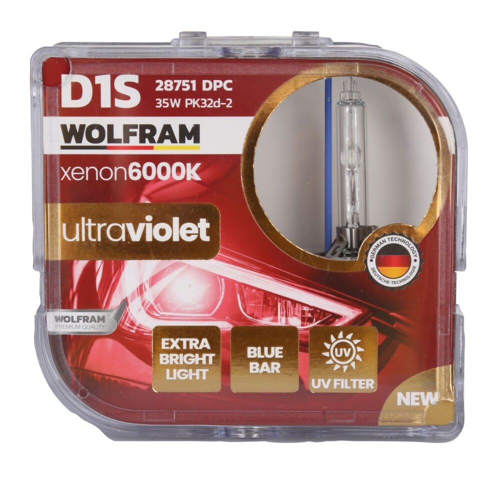 Wolfram 28751DPC Wolfram D1S 12V 35W Ultravşolet Mavi Cam 6000K