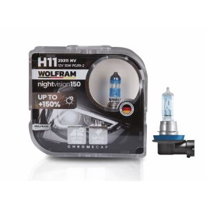 Wolfram 29311NV H11 Night Vision +%150 Fazla Işık +%20 Beyaz Işık 12V 55W