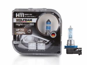 Wolfram 29311NV H11 Night Vision +%150 Fazla Işık +%20 Beyaz Işık 12V 55W