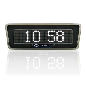 Sanel Otobüs İçin Saat Göstergesi Sıcaklık Göstergeli Çift Duracak Lambası Siyah Beyaz Gösterge İkazlı