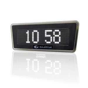 Sanel Otobüs İçin Saat Göstergesi Sıcaklık Göstergeli Çift Duracak Lambası Siyah Beyaz Gösterge İkazlı