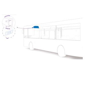 Sanel Otobüs İçin Saat Göstergesi Sıcaklık Göstergeli Çift Duracak Lambası Siyah Beyaz Gösterge İkazlı